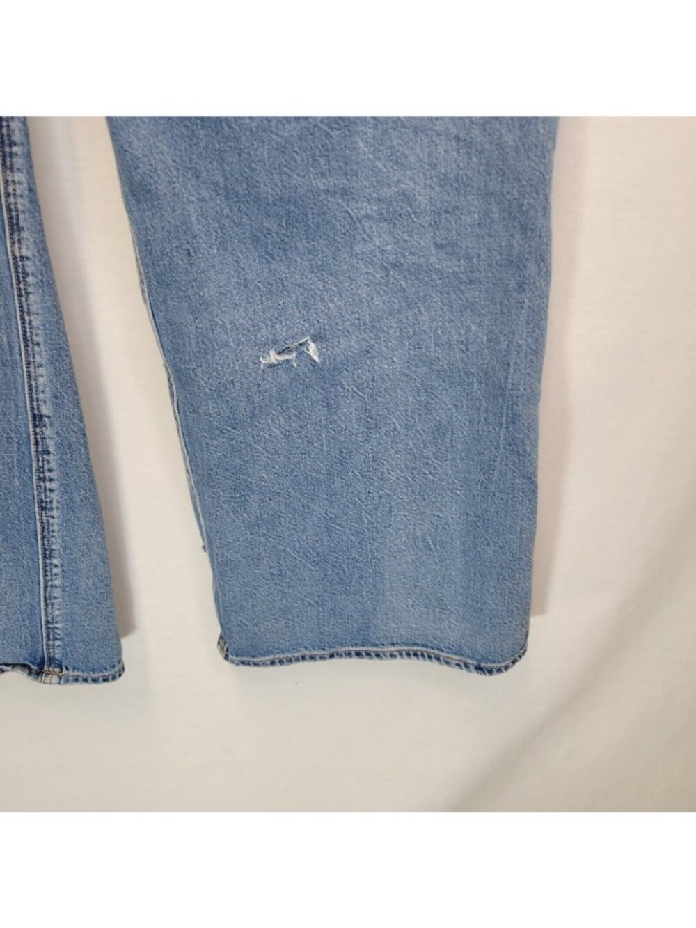 American Eagle Women's Size 12 Jeans Low Rise Skater Jean Distressed Destroyed - Picture 5 of 9